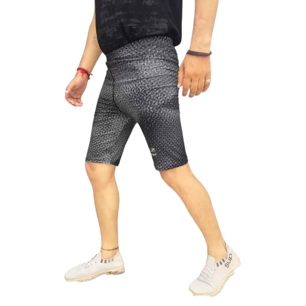 PLAYWAY Printed Grey Regular Shorts for Men