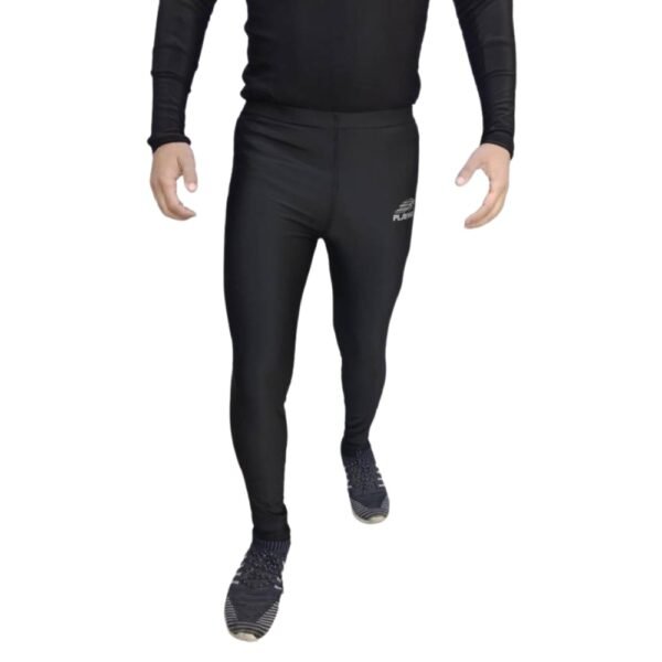 PLAYWAY Solid Black Sports Tights for Men